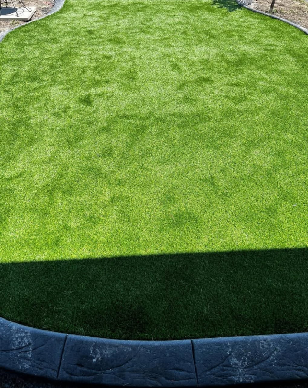 Detailed close-up texture of artificial turf