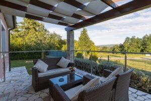 outdoor setup with flexible seating