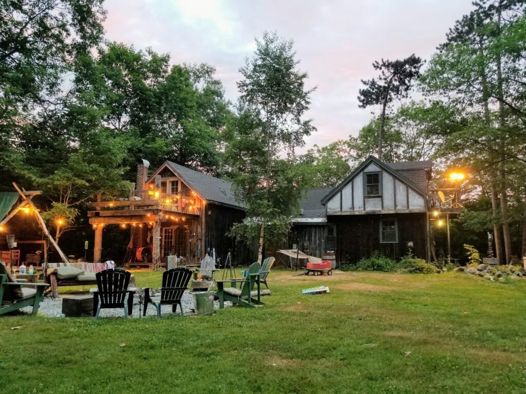 backyard zoning layout with defined outdoor living areas in Windsor home