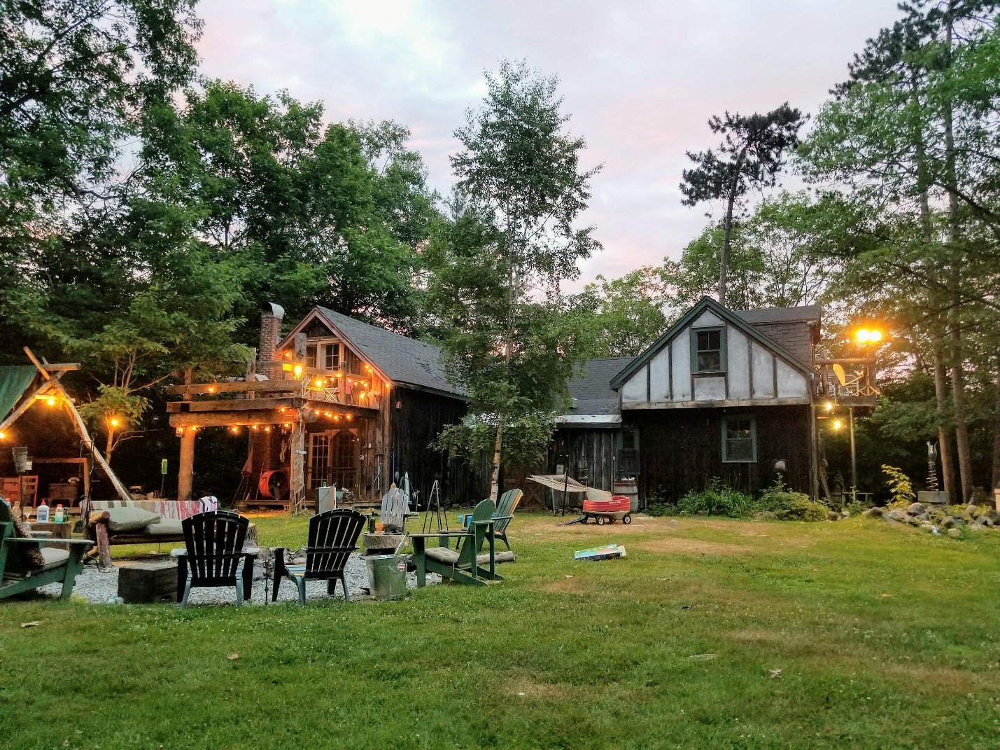 backyard zoning layout with defined outdoor living areas in Windsor home
