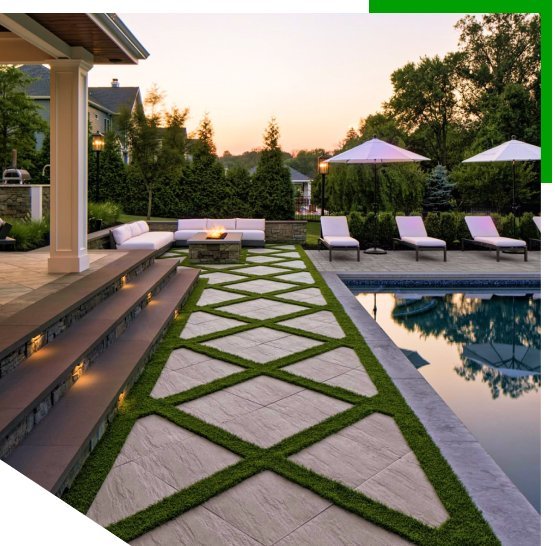 Professional artificial turf contractor completing an installation project in Windsor