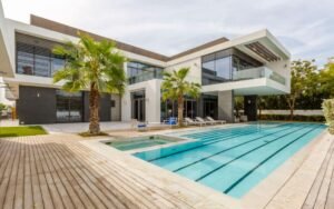 Residential landscape design featuring connected outdoor living zones